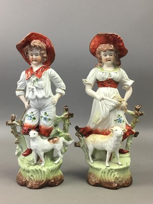 Lot 419 - A PAIR OF LATE 19TH CENTURY GERMAN CERAMIC FIGURES