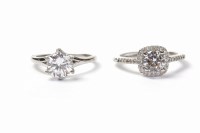 Lot 167 - UNMARKED GEM SET SOLITAIRE RING set with a...