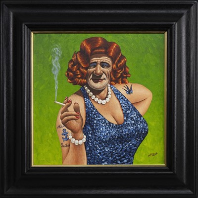 Lot 254 - HELLO SAILOR, AN OIL BY GRAHAM MCKEAN