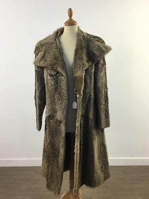 Lot 433 - A LIGHT BROWN FUR COAT