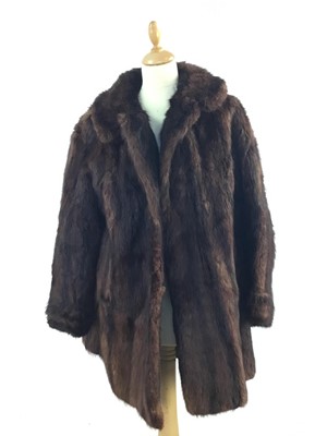 Lot 436 - TWO THREE QUARTER LENGTH FUR COATS AND A JACKET