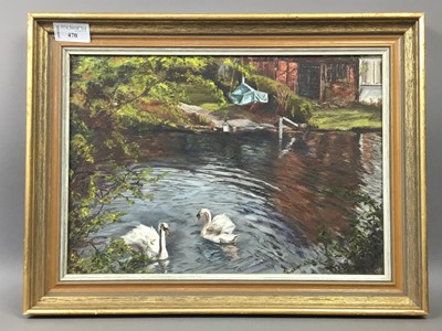 Lot 470 - SWANS ON LAKE, CONTINENTAL SCHOOL