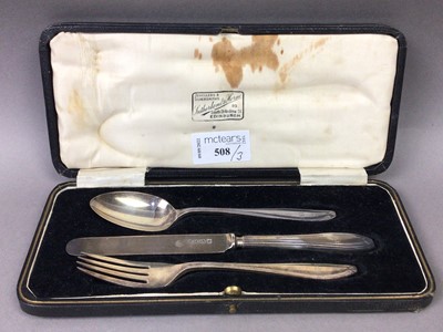 Lot 508 - THREE CASED SETS OF CUTLERY