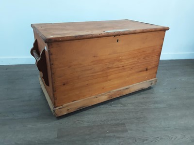 Lot 547 - A PINE BLANKET CHEST