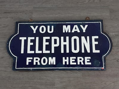 Lot 526 - A BLUE ENAMEL SIGN