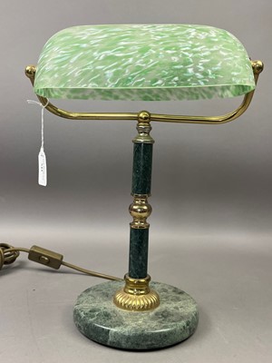 Lot 543 - A BRASS DESK LAMP