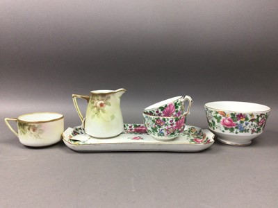Lot 532 - A CROWN STAFFORDSHIRE PART TEA SERVICE AND OTHER TEA WARE