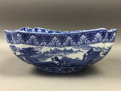 Lot 130A - A CAULDON BLUE AND WHITE BOWL AND A BESWICK HORSE