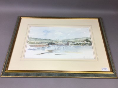Lot 226 - HARBOUR, A WATERCOLOUR BY J BAMES AND TWO OTHERS