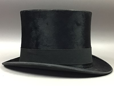 Lot 133 - TWO SILK TOP HATS