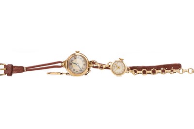 Lot 806 - TWO NINE CARAT GOLD LADY'S WRIST WATCHES