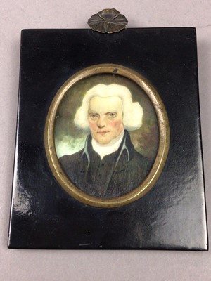 Lot 11 - A GROUP OF THREE PORTRAIT MINIATURES