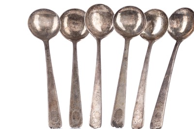 Lot 1043 - A SET OF SIX CHINESE EXPORT SILVER SPOONS