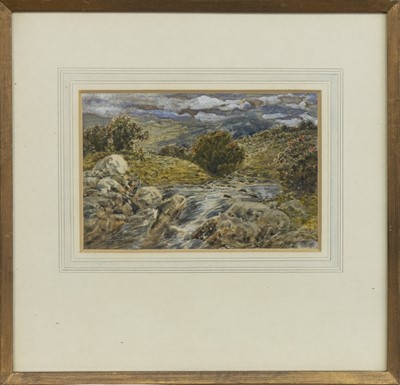 Lot 342 - ROWAN BURN, CALLANDER, A WATERCOLOUR BY JOHN FAED