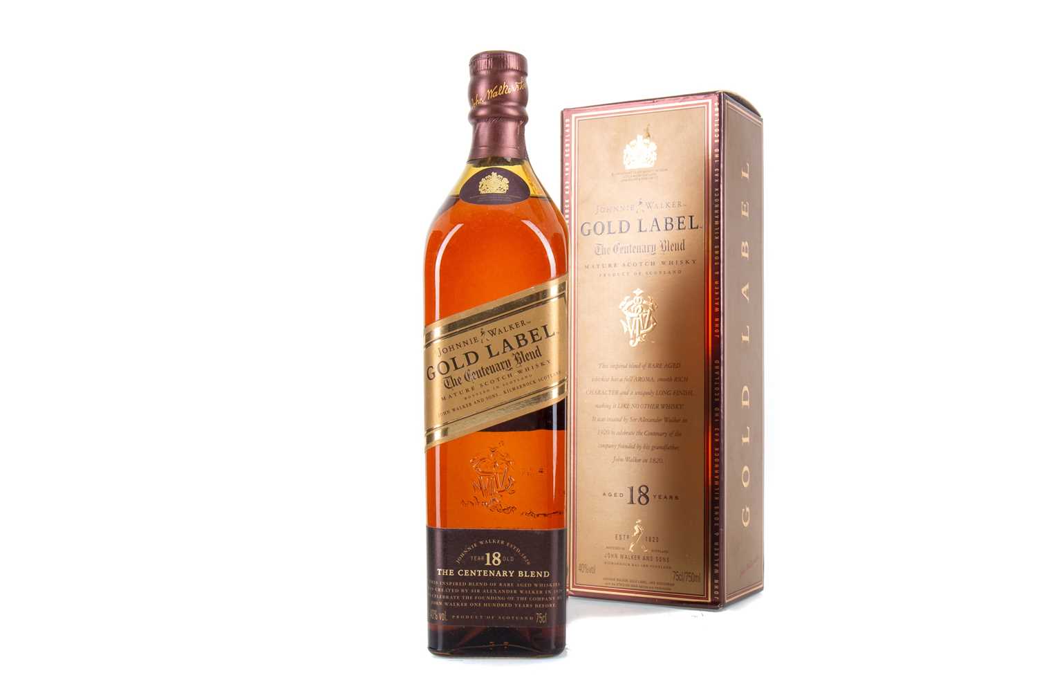 Lot 81 - JOHNNIE WALKER 18 YEAR OLD GOLD LABEL CENTENARY 75CL