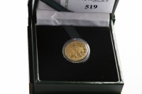 Lot 519 - GOLD PROOF 1/10 OZ COIN dated 1997, in a...