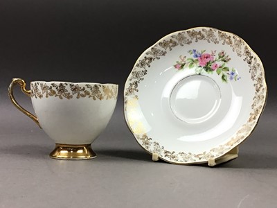 Lot 247 - A LOT OF VARIOUS TEA CUPS AND SAUCERS AND OTHER TEA WARE