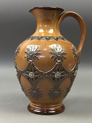 Lot 238 - A DOULTON STONEWARE JUG AND OTHER CERAMICS