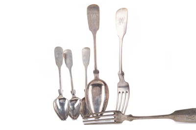 Lot 61 - A SMALL GROUP OF CONTINENTAL SILVER FLATWARE