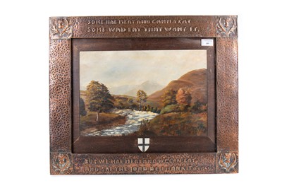 Lot 309 - ROBERT BURNS INTEREST - ARTS & CRAFTS HAMMERED COPPER FRAME