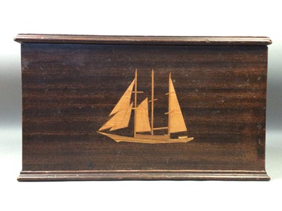 Lot 234 - A MARITIME STORAGE BOX AND OTHER OBJECTS