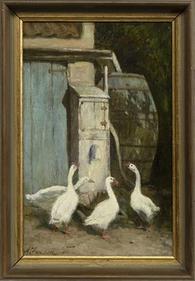 Lot 52 - THE WATER DRINKERS, AN OIL BY ALEXANDER COUTTS FRASER