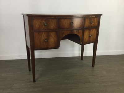 Lot 145 - A MAHOGANY BOW FRONTED SIDEBOARD