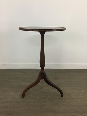 Lot 139 - AN INALID MAHOGANY CIRCULAR WINE TABLE AND AN OCCASIONAL TABLE