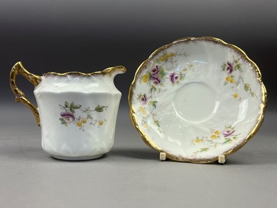 Lot 163 - A FLORAL DECORATED PART TEA SERVICE  AND OTHER TEA WARE