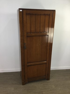 Lot 169 - AN OAK HALL WARDROBE