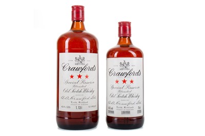 Lot 44 - 2 BOTTLES OF CRAWFORD'S THREE STAR (26 2/3 FL OZ & 40 FL OZ)