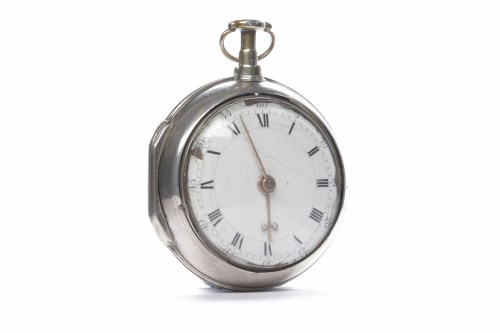 Lot 752 - SILVER PAIR CASED KEY WIND POCKET WATCH the...