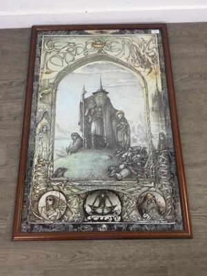 Lot 114 - LORD OF THE RINGS POSTER, ANOTHER POSTER AND STAR TREK PLECTRUMS