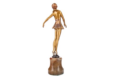 Lot 264 - AN ART DECO PATINATED SPELTER FIGURE OF A DANCER