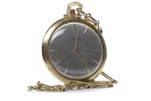 Lot 755 - OMEGA MANUAL WIND POCKET WATCH the round...