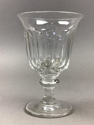 Lot 268 - A VICTORIAN GLASS RUMMER AND OTHER GLASS WARE