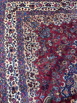 Lot 735A - A PERSIAN MESHED RUG