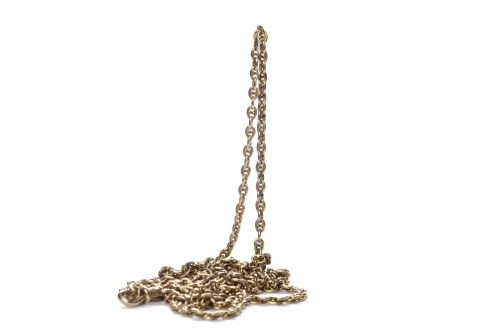 Lot 768 - EARLY TWENTIETH CENTURY WATCH CHAIN cable link,...