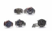 Lot 776 - COLLECTION OF FIVE GENTLEMAN'S SEIKO STAINLESS...