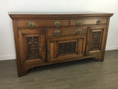 Lot 308 - A LATE VICTORIAN OAK SIDEBOARD