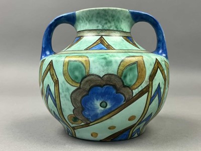 Lot 324 - A FLORIAN WARE VASE AND OTHER CERAMICS