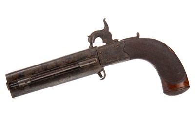 Lot 123 - A FINE 19TH CENTURY DOUBLE-BARREL PERCUSSION PISTOL