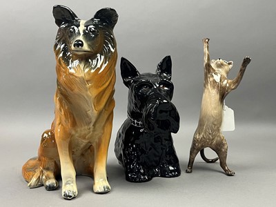 Lot 355 - A BESWICK HAJUBAH OF DAVLEN AFGHAN HOUND AND OTHER FIGURES