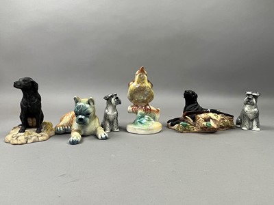 Lot 355 - A BESWICK HAJUBAH OF DAVLEN AFGHAN HOUND AND OTHER FIGURES