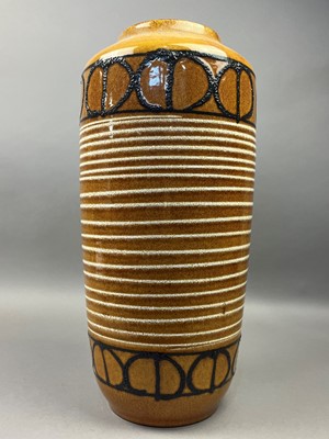 Lot 338 - A MID CENTURY WEST GERMAN CERAMIC VASE AND THREE OTHERS