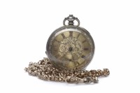 Lot 790 - LADY'S VICTORIAN OPEN FACE POCKET WATCH the...