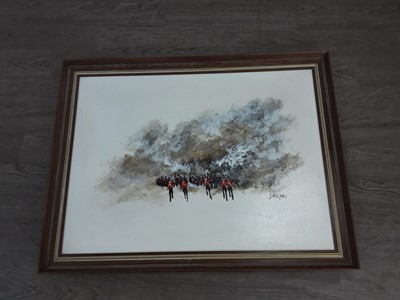 Lot 420 - BRITISH REGIMENTS, OILS ON CANVAS BY BRANDON