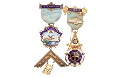 Lot 128 - FOUR MASONIC JEWELS