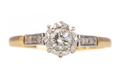 Lot 1240 - A DIAMOND SOLITAIRE RING