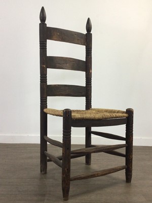 Lot 260 - AN ARTS & CRAFTS HIGH BACK CHAIR